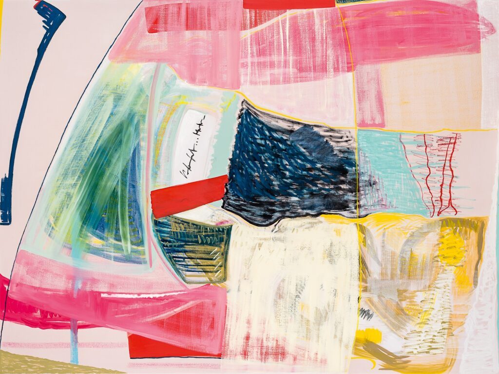 kaiser_olivia__pink_confused_the_white__2015__oel_auf_leinwand__200_x_150_cm